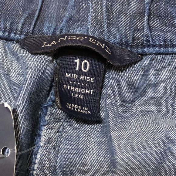 NWT Lands End Chambray Market Pants - Picture 7 of 8